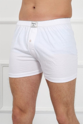 Akbeniz Erkek Penye Boxer 40040-Beyaz