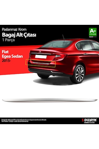 S-Dizayn Fiat Egea Sd Krom Bagaj Alt Çıtası 2015 Üzeri N11.517