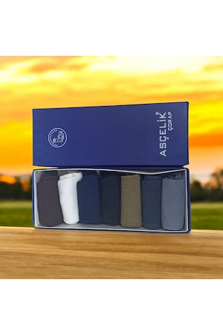 Asçelik 3 Lü Dikişsiz Yazlık Erkek Çorap Lacivert Çok Renkli