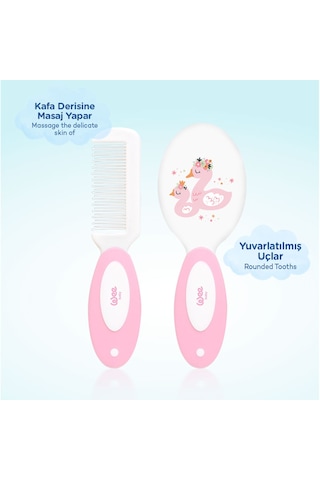 Wee Baby Fırça Tarak Seti Pembe
