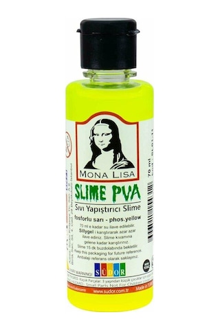 Slime Seti Fosforlu Sarı Renk 70 ML Renkli Slaym Südor Sılaym Set