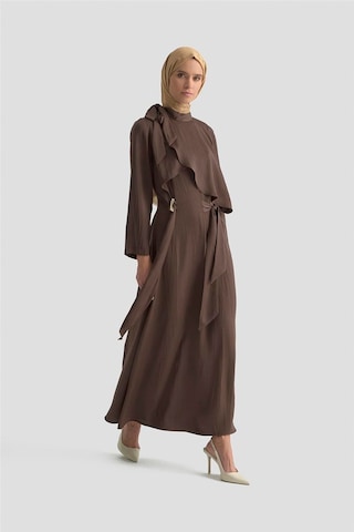 Armine Elbise 25kd1912 Kahverengi Kahverengi