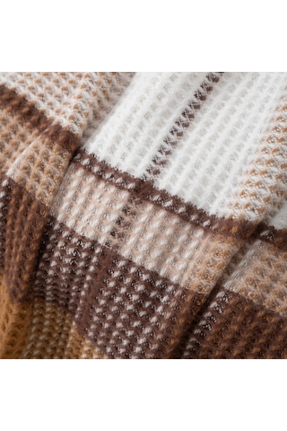 Mudo Home Scotch Diz Üstü Battaniye Bej 130x170 Diğer