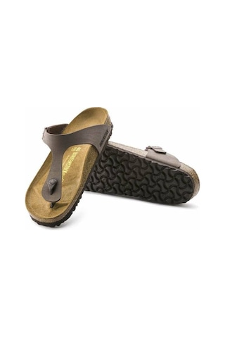 Birko Flor Terlik Kadın Birkenstock 043751 Bırkenstock Nos Gızeh Mocca Bırko-flor-nubuk Null Kahverengi