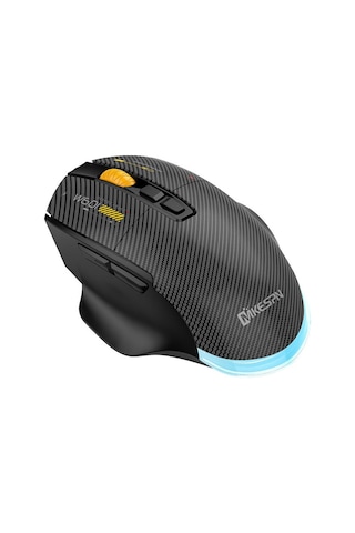 Mkespn W601 Sessiz Kablosuz Üç Modlu Makro Oyun Faresi Karbon Fiber 12800dpı Bluetooth Fare Beyaz Diğer