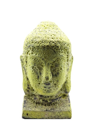Buddha Heykel Büst Sarı Orta Boy