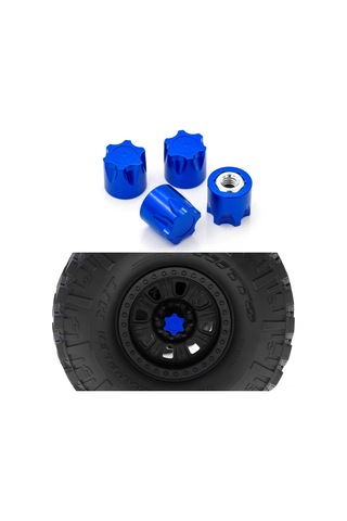 Kosona 1/10 Uzaktan Kumandalı Araba İçin 4 Adet Alüminyum Jant Kapak M4 Somun - Trax4, Trax6, Scx10 Uyumlu