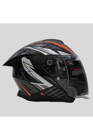 Arwic Street Model Yarım Motosiklet Kaskı Ar836 Turuncu