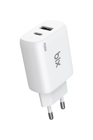 Bix ZH-2U41T Çift Portlu USB Type-C 25W PD Hızlı Şarj Adaptörü