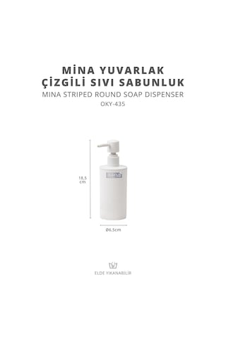 Okyanus Home Mina Beyaz Yuvarlak Sıvı Sabunluk