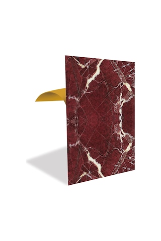 Kendinden Yapışkanlı Bordo Mermer Desenli Pvc Panel 41x62 Cm 4 Adet / 1 M²