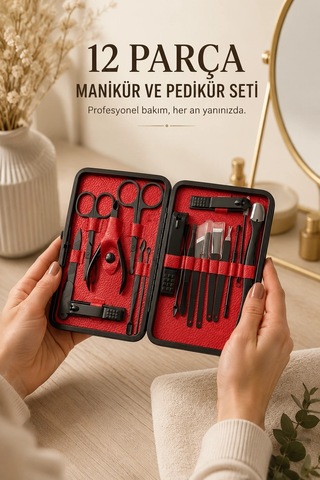 Zenvia Paslanmaz Çelik Uçlu 17 Parça Profesyonel Manikür Ve Pedikür Seti Znv2026