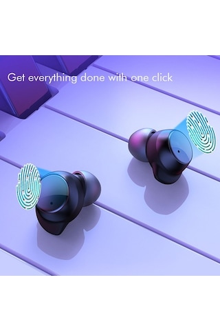 Prestigegoods 24 Kablosuz Bluetooth Dokunmatik Kontrollü Kulaklık, 500mah Şarj, 5.0 Bluetooth, Type-c, Hafif Ergonomik, Su Geçirmez, Anons, Müzik