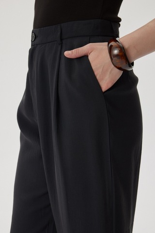 Buly Pile Detaylı Pantolon Siyah