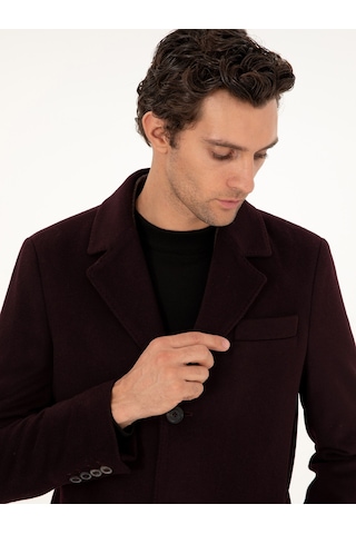 Cacharel Erkek Bordo Kaban 50292573-vr014 Kırmızı