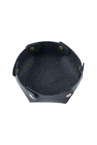 Dianziye Ahşap Kapaklı Deri Depolama Kutusu - Anahtar, Makyaj, Mücevher İçin Ev Dekoratif Organizer Fantezi Siyah