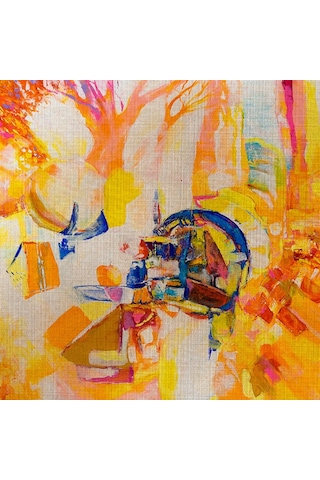Soyut, Sarı Tonlarda Ormanda Kamp, Kanvas Tablo 50 X 70 Soyut, Sarı Tonlarda Ormanda Kamp, Kanvas Tablo 50 X 70