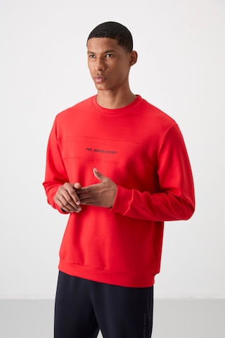 Tommy Life Fiesta - Lacivert Pamuklu Kalın Yumuşak Dokulu Comfort Fit Baskılı Erkek Eşofman Takım - 85253 Kırmızı - Lacivert