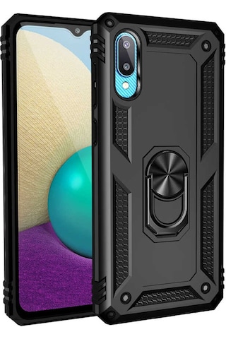 Samsung Galaxy Uyumlu A02 Kılıf Zore Vega Kapak-Siyah