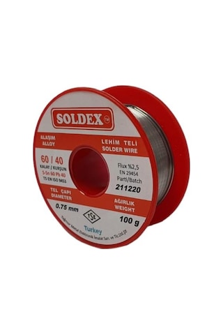 Soldex 100Gr 0.75Mm 60/40 Lehim Teli