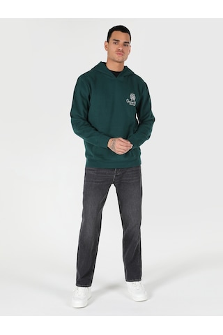 Colin's Regular Fit Baskılı Kapüşonlu Yeşil Erkek Sweatshirt CL1061754_Q1.V2_GRE