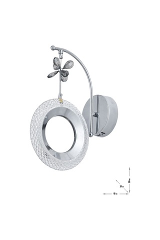 Ribera Power Ledli Modern Lüks Duvar Aplik 3 Renk Sarı-beyaz-gün İşığı - Krom Krom