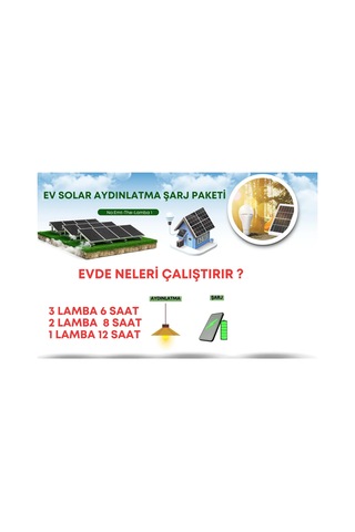 Hobi Bahçeleri İçin Güneş Enerjili Lamba Ve Şarj Seti