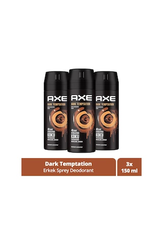 Axe Dark Temptation 48H Erkek Sprey Deodorant 3 x 150 ML