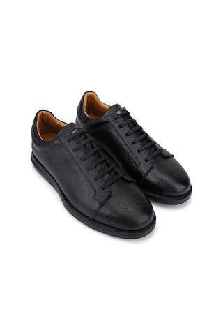 Tamer Tanca Erkek Hakiki Deri Siyah Sneakers & Spor Ayakkabı 1170 Çst-1 Erk Ayk Y26 Sıyah
