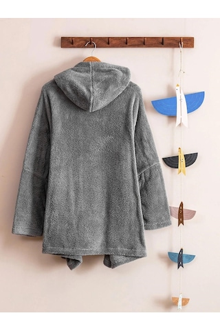 Mulberry Çocuk Giyilebilir Unisex Wellsoft Battaniye Oversize Antrasit