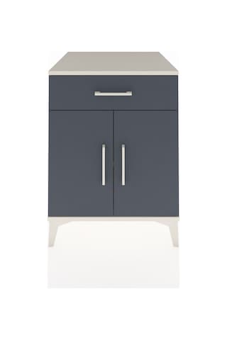 Kronos Komodin Tek Raflı Tek Çekmeceli 2 Kapaklı 60x59x80 Aytaşı-antrasit Aytası