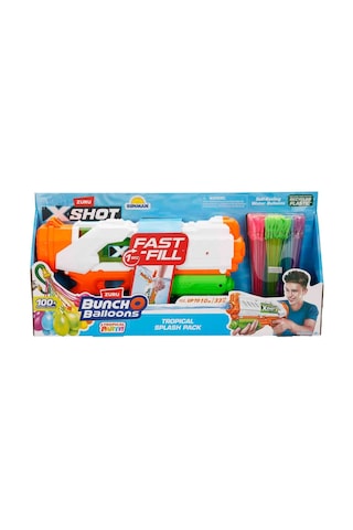 X-shot Balonlu Su Tabancası 40 Cm - 100 Adet Su Balonu Hediyeli Set Çok Renkli