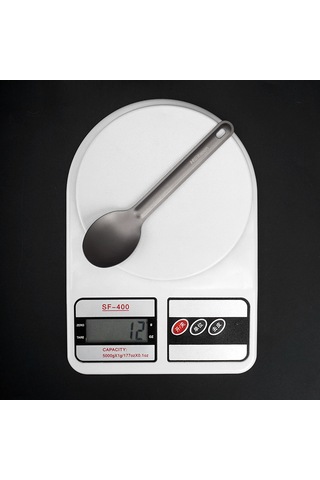 Leezsing Kamp Ve Doğa Yemeği İçin Titan Spork - 16cm Uzunluk, 12g Hafif, Çatal-kaşık Kombinasyonu Gri