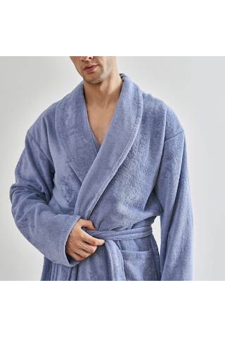 Linens Soft Pamuk Bornoz Mavi S Koyu Mavi