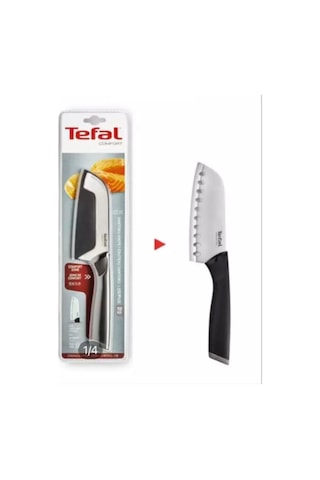 Tefal Comfort Santoku Bıçağı 12 CM Siyah