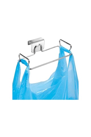 Honmex Çelik Çöp Poşeti Tutucu, Mutfak Kapısı Arka Paneli, Uyumlu Dekor, Kolay Kurulum, Boşluk Tasarrufu Gümüş