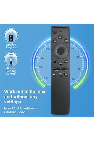 Crackedice Samsung Uyumlu Akıllı Tv Uzaktan Kumandası İçin 2 Adet Yedek Parça, Evrensel