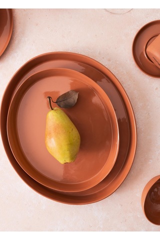 The Mia Cotta Limoges Pasta Tabağı Terracota 22 Cm