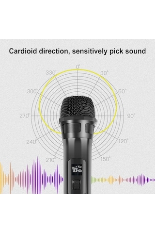 Ebitda Puluz Pu628b Led Ekranlı Uhf Kablosuz Mikrofon - Siyah 681400373a Mikrofonlu Sistemi