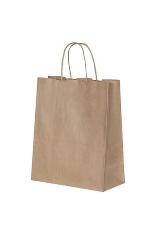 Burgu Saplı Kraft Kağıt Çanta 25X12X31 Cm - 25 Adet N11.712