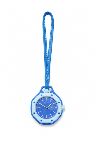 Duostyle 2'si 1 Arada Analog Kol Saati Ve Çanta Saati Silikon Kordonlu Unisex Mavi