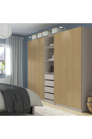 Ikea Çok Renkli Geniş Kapaklı Gardırop 250x58x201 Cm