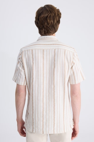 Twn Relaxed Fit Bej Armürlü %100 Pamuklu Gömlek 4ec02f1023132 Bej
