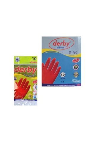 Derby D-100 Ekstra Güçlü Bulaşık Eldiveni No:8,5/9/9,5/10 30 Çift