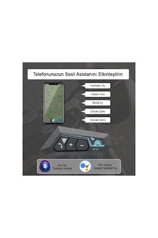 Kask Kulaklık Intercom Motorsiklet Kulaklığı Bt-22 5.0 Bluetooth