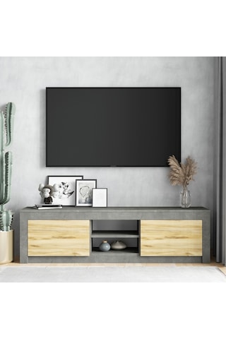 Robinhome Robin Home Tv Ünitesi Tv Sehpası 160Cm Keçe-Beton Dg12