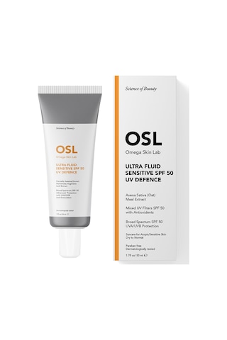 Osl Omega Skin Lab Ultra Fluid + Sensitive Hassas Ciltler İçin Spf 50 Uv Defence 50 Ml