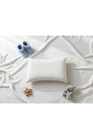 Visco Hafızalı Bebek Yastığı Yıkanabilir Kılıf Beyaz