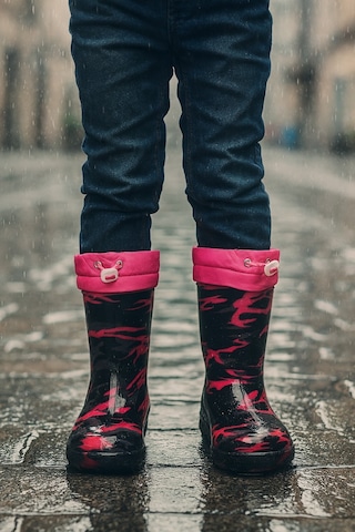 Unisex Çocuk Kamuflaj Desenli Yağmur Çizmesi