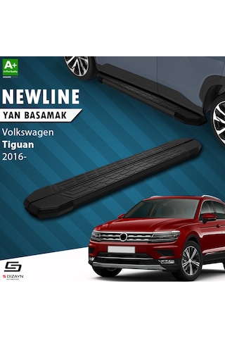 S-dizayn Vw Tiguan 2 Newline Siyah Yan Basamak 173 Cm 2016-2024 A+ Kalite